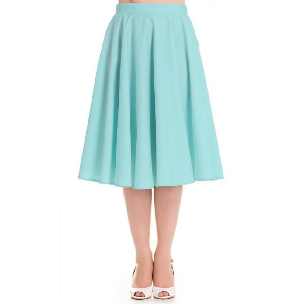 Hell Bunny Paula 50's Skirt in Aqua